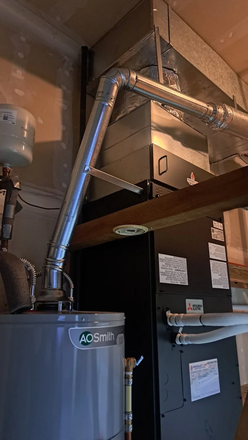 New air handler installed in the Everett garage